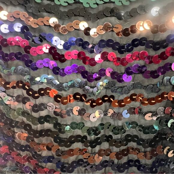 Vintage Partique New York Sequin Party Blouse ILGWU Union Made USA 80s Disco Top - Picture 6 of 6